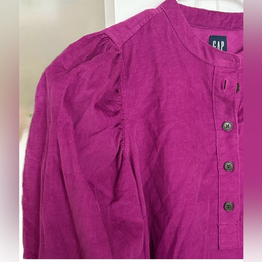 GAP Vibrant Puff Sleeve Corduroy Mini Dress size M - Picture 15 of 17